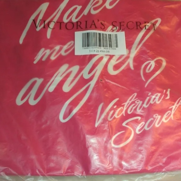 Victorias Secret Limited Edition Make Me An Angel  Large Pink Carryall Tote Bag - Picture 5 of 11